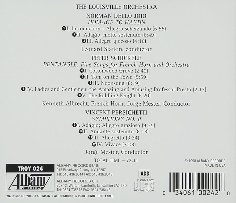 Norman Dello Joio, Vincent Persichetti, Peter schickele